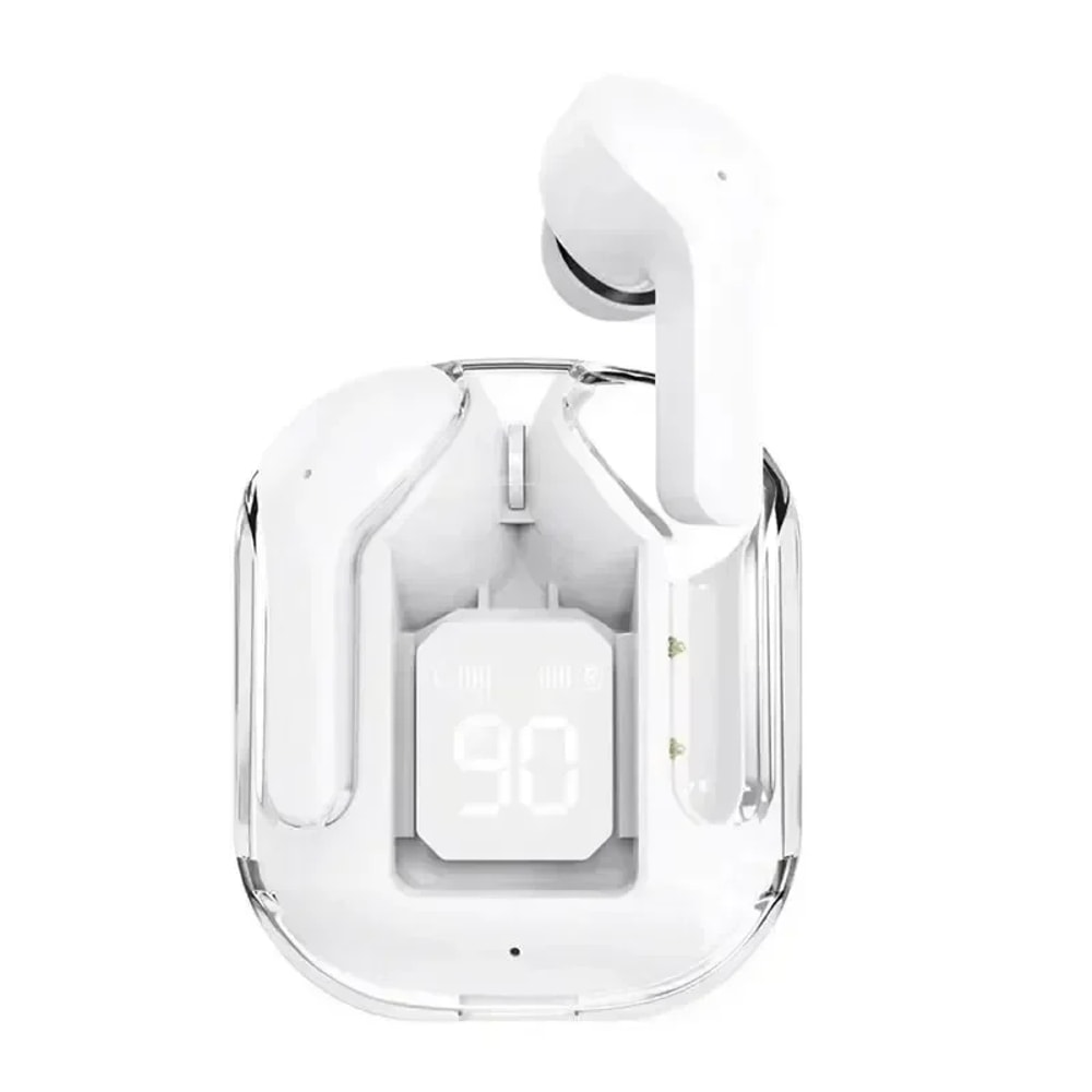 Crystal Sound TWS Transparent Wireless Earbuds with LED Power Display
