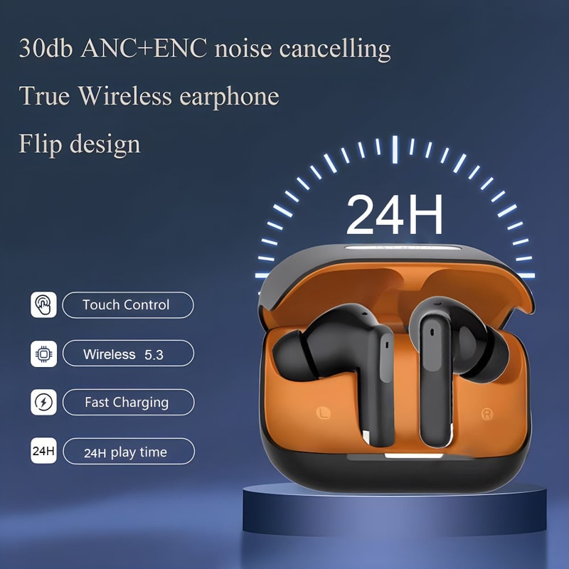Pro Active Noise Cancelling Wireless Earbuds Advanced Bluetooth Headphones For Business Sports 4
