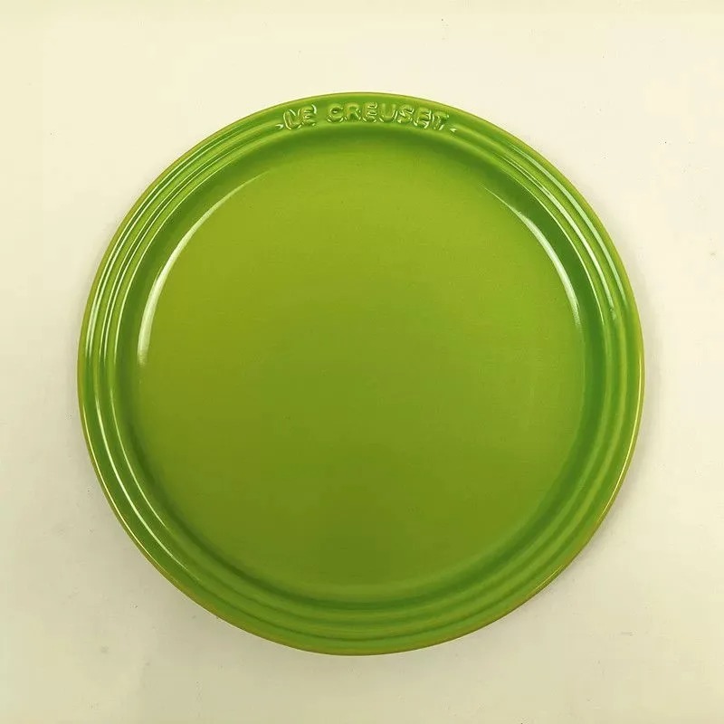 Rainbow Enamel Dinner Plates Set Colorful Round Decorative Tableware 5