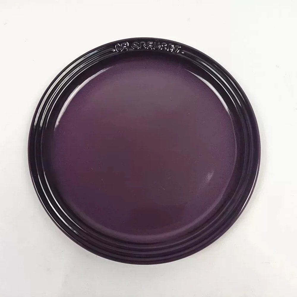 Rainbow Enamel Dinner Plates Set Colorful Round Decorative Tableware 6