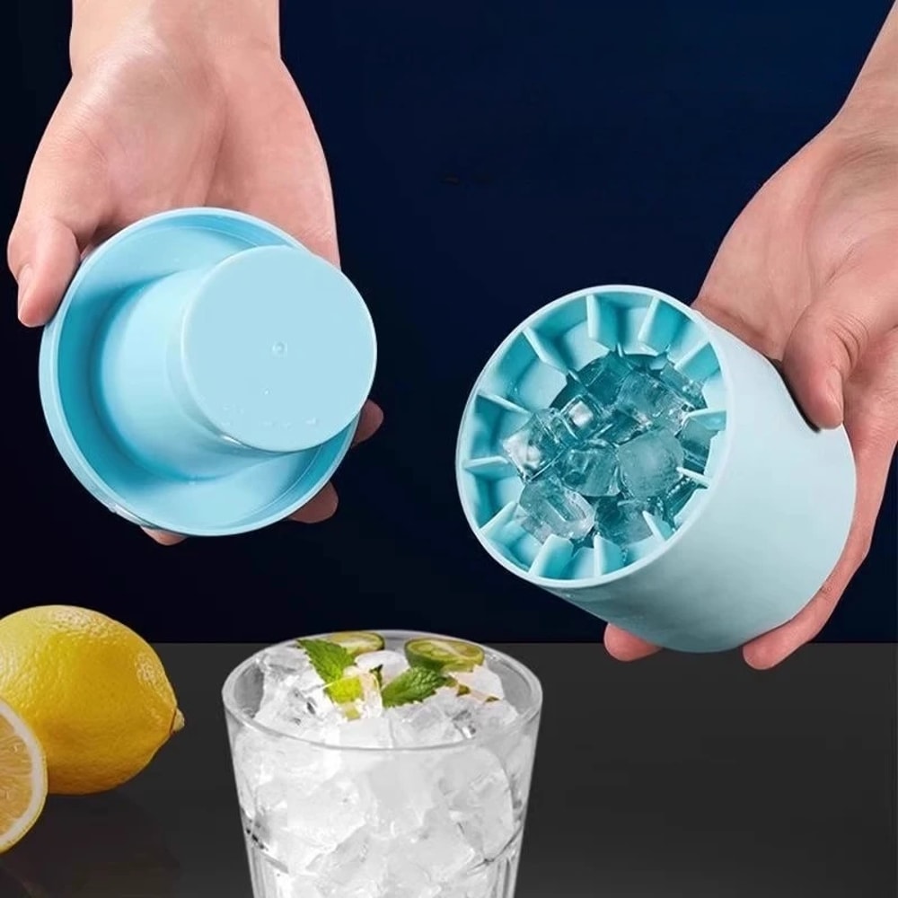 Silicone Cylinder Ice Cube Tray With Lid Easy Release Ice Mold For Tumblers And Water Bottles 1