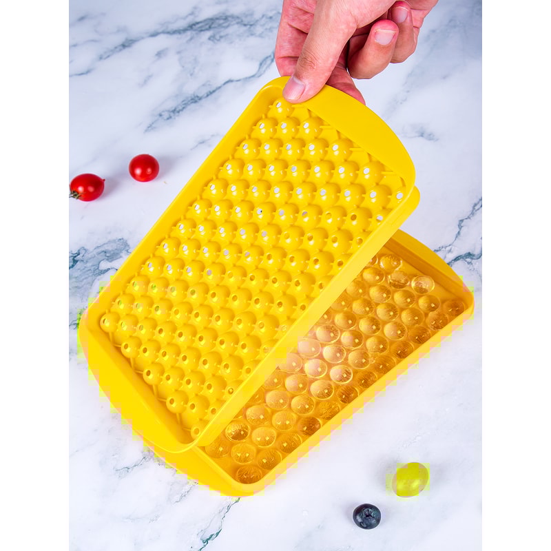 Stackable Silicone Ice Cube Trays With Lids Easy Release Food Grade Freezer Mold 8