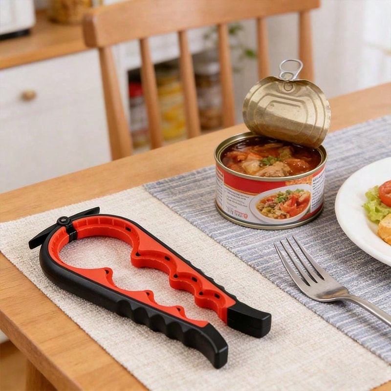 Ergonomic Bottle Opener with Non Slip Handle Multifunctional Portable Kitchen Bar Tool