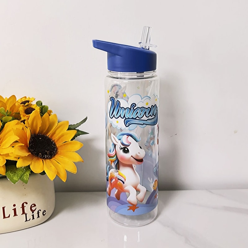 Cute Unicorn Water Bottle With Straw Large Capacity Portable Girls Water Bottle 1