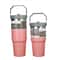Insulated Stainless Steel Tumbler with Straw for Car and Travel