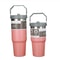 Insulated Stainless Steel Tumbler with Straw for Car and Travel