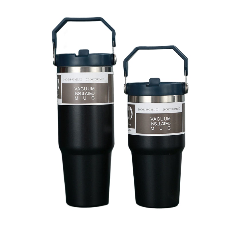 Insulated Stainless Steel Tumbler with Straw for Car and Travel