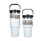 Insulated Stainless Steel Tumbler with Straw for Car and Travel