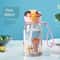 Portable Bear Water Bottle for Kids Leakproof BPA Free Cartoon Sippy Cup with Straw