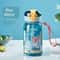 Portable Bear Water Bottle for Kids Leakproof BPA Free Cartoon Sippy Cup with Straw