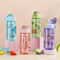 Cartoon Animal Water Bottle for Kids Leak Proof Cute Straw Cup with Safety Lock Portable Drinking Jug for Outdoor