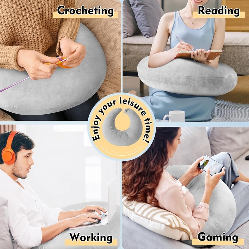 Portable Reading Gaming Pillow Soft Skin Friendly Arm Support For Desk Comfort 2