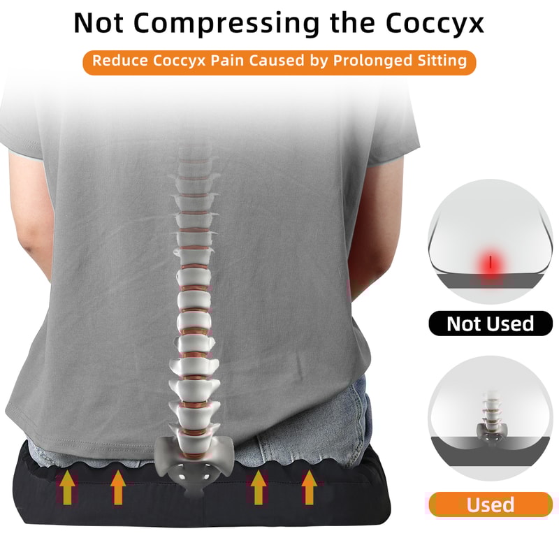 Summer Cooling Seat Cushion for Office & Car Breathable Butt Pad for Comfort & Relief