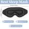 Adjustable Blackout Eye Mask Breathable Portable Sleep Mask for Travel and Home