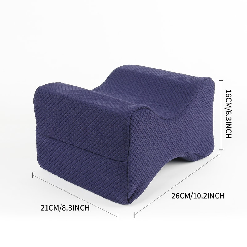Soft Cotton Memory Foam Knee Pillow for Side Sleepers Back and Knee Pain Relief Support