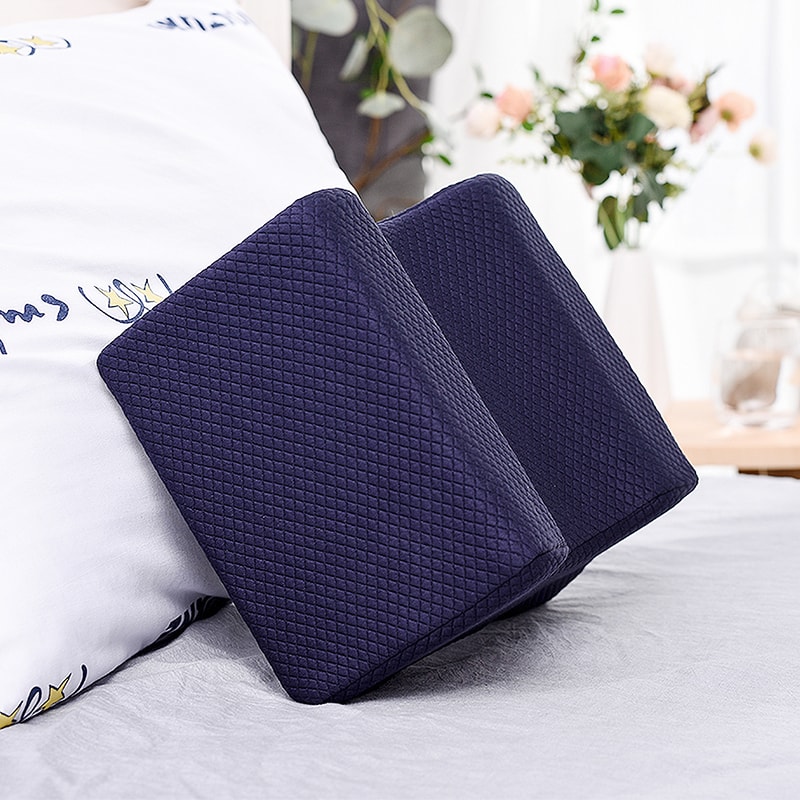Soft Cotton Memory Foam Knee Pillow for Side Sleepers Back and Knee Pain Relief Support