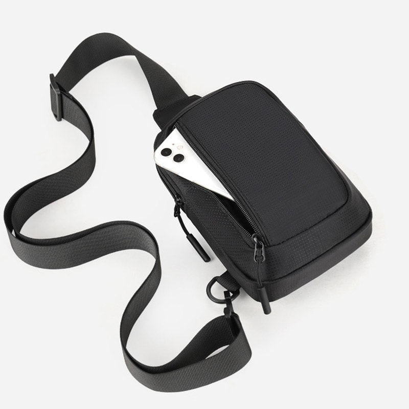 Small Sports Chest Bag For Men Mobile Phone Messenger Shoulder Backpack For Daily Use 4