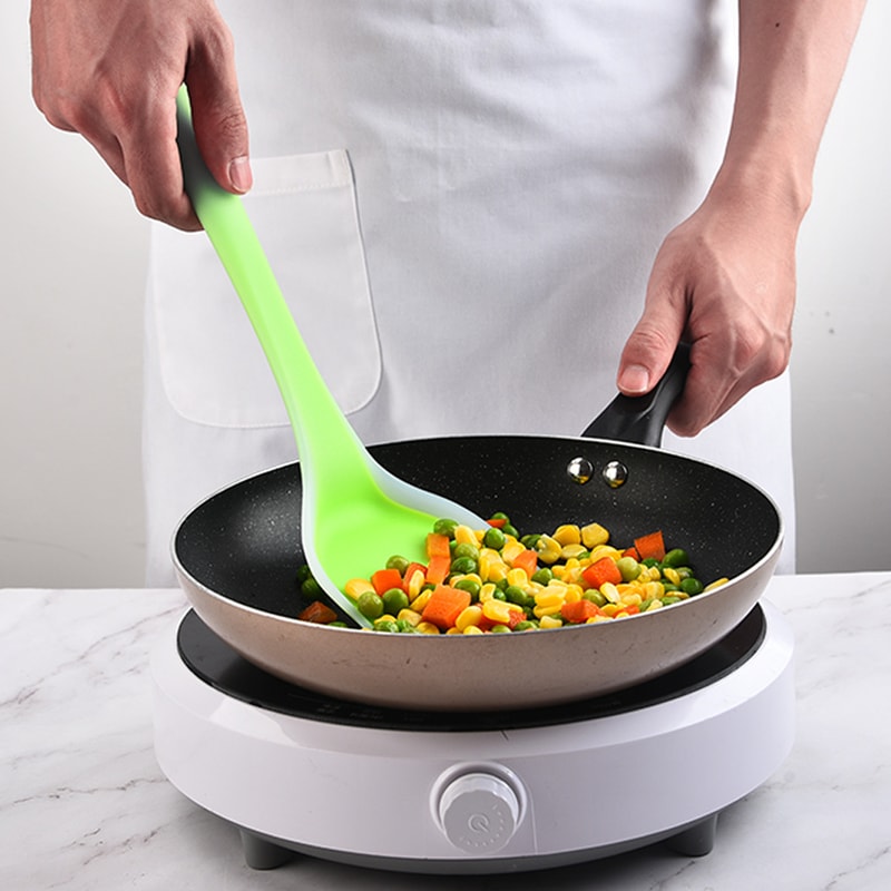 Flexible Silicone Spatula for Non Stick Pans High Temp Dishwasher Safe Kitchen Turner for Omelettes & Fish