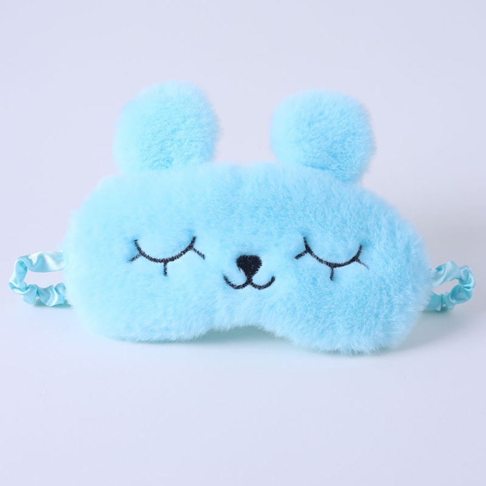 Cute Cartoon Rabbit Plush Sleep Mask For Comfortable Rest And Travel Aid 3