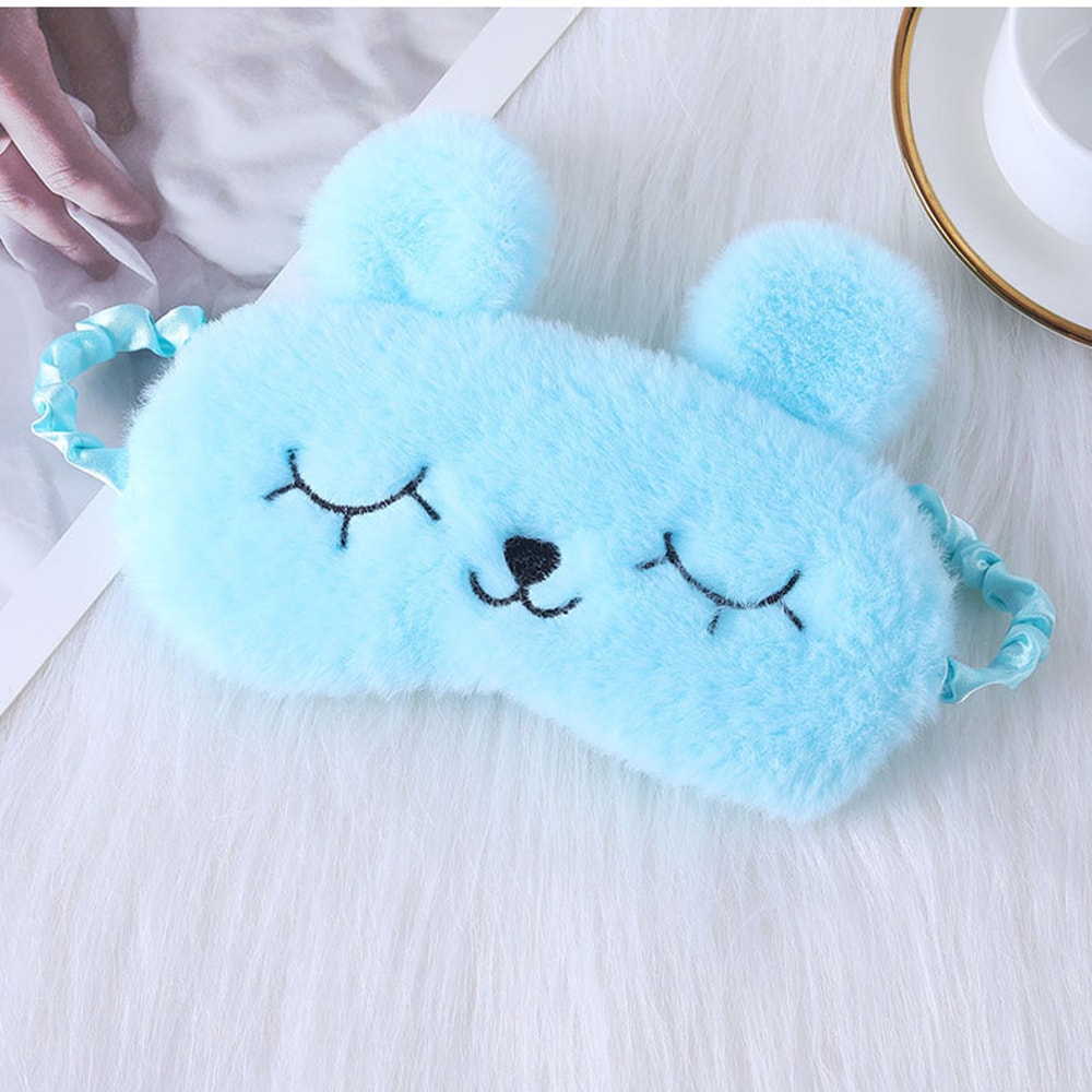 Cute Cartoon Rabbit Plush Sleep Mask For Comfortable Rest And Travel Aid 5