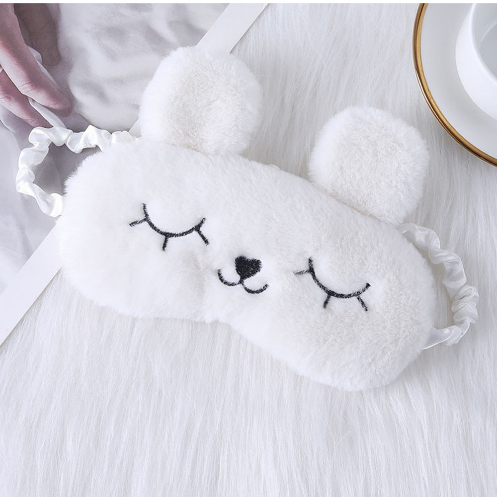 Cute Cartoon Rabbit Plush Sleep Mask For Comfortable Rest And Travel Aid 6