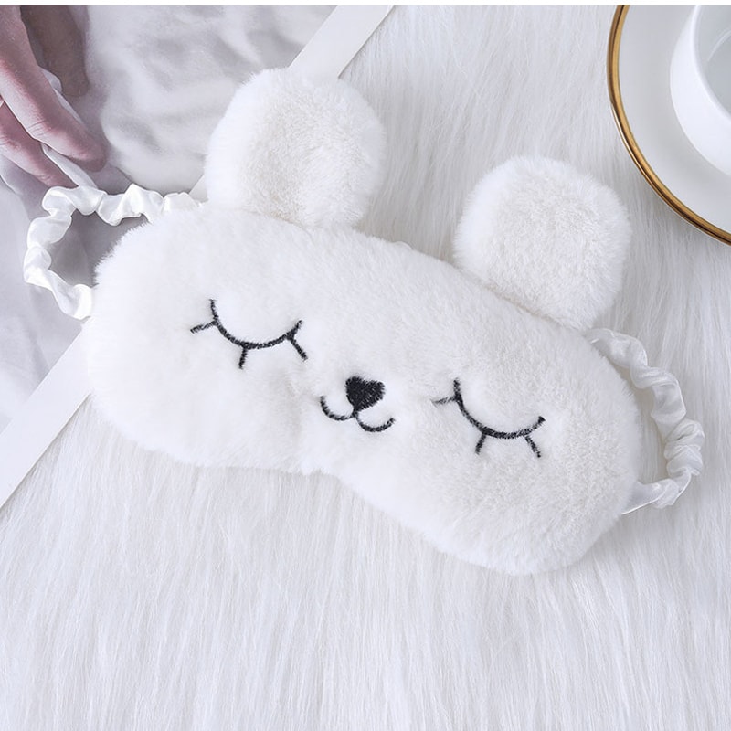 Cute Cartoon Rabbit Plush Sleep Mask For Comfortable Rest And Travel Aid 6