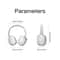 Wireless Bluetooth Headphones Over Ear With Hi Res Audio Foldable Travel Sport Headset 2