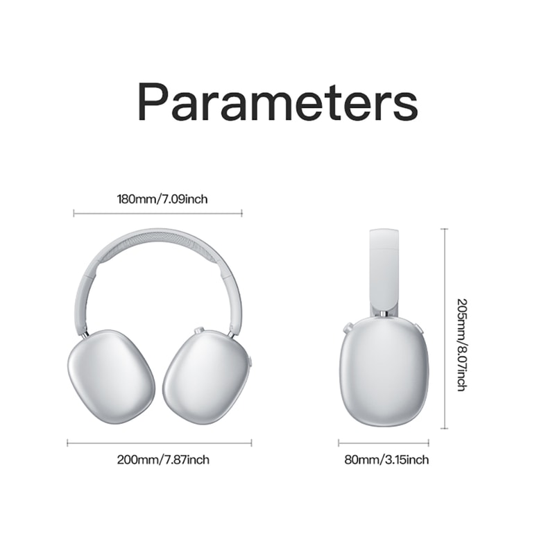 Wireless Bluetooth Headphones Over Ear With Hi Res Audio Foldable Travel Sport Headset 2