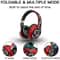 Graffiti Design Wireless Bluetooth Over Ear Headphones Hi Fi Stereo with Mic Foldable for Phones PCs and Laptops