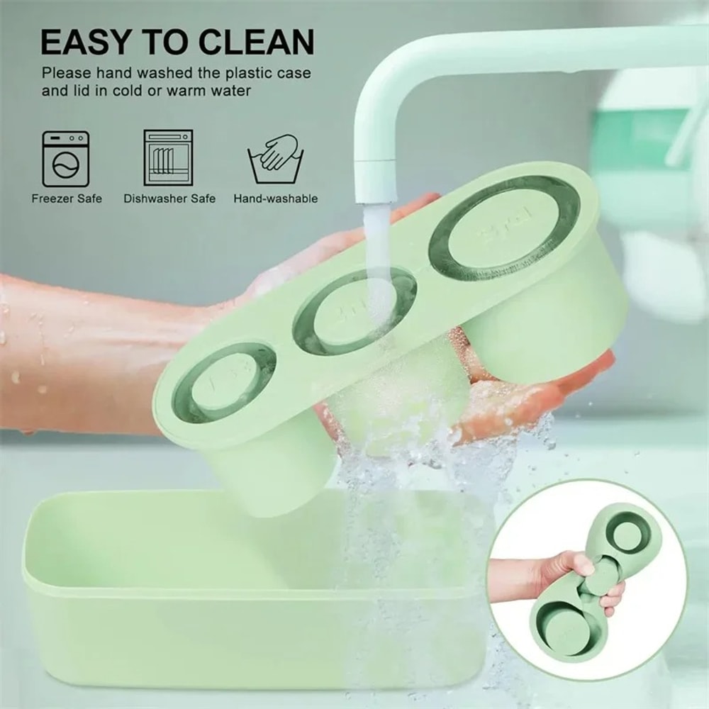 Silicone Ice Cube Mold Reusable Cylindrical Tray For Quick Freezing And Easy Demolding 4