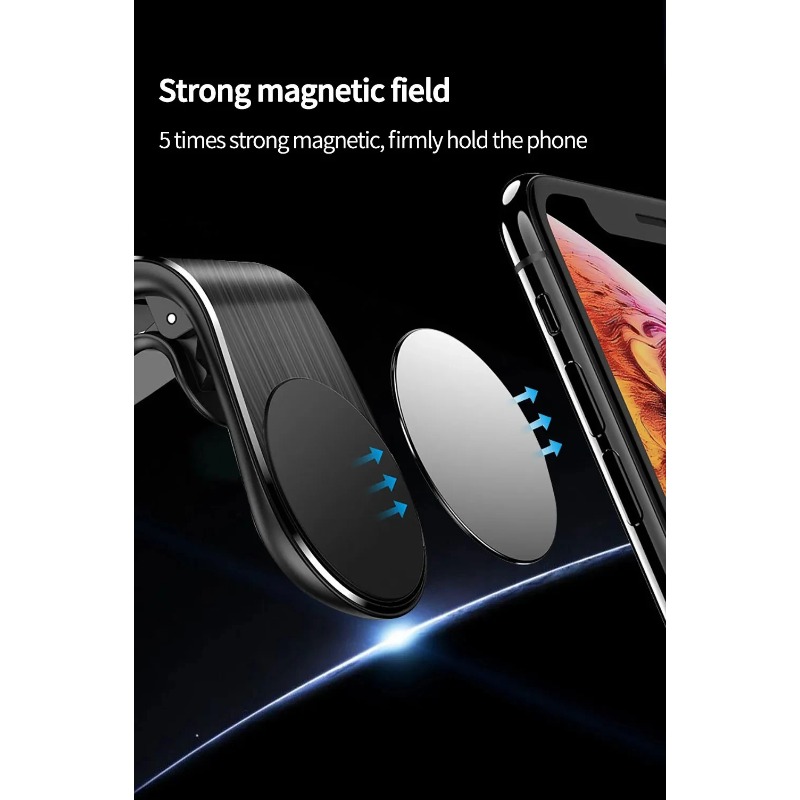 Magnetic Car Phone Holder Rotating Breathable Clip for Air Vent Universal Mobile GPS Mount