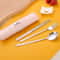 Portable Stainless Steel Cutlery Set with Travel Case Fork Spoon Chopsticks Dishwasher Safe Picnic Tableware