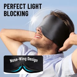 silk sleep mask large comfortable eye cover for sleeping pressure free & complete blackout for women & men