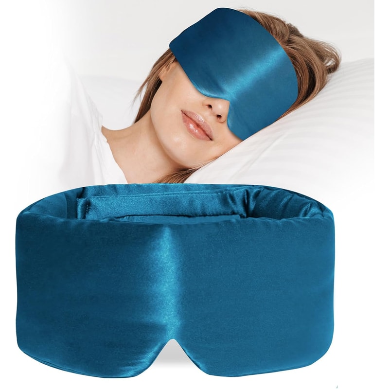 Silk Sleep Mask Large Comfortable Eye Cover For Sleeping Pressure Free Complete Blackout For Women 8
