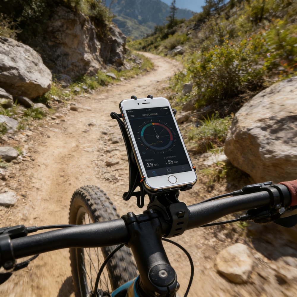 Rotating Silicone Bike Phone Holder Shockproof Universal Mount for Bicycle & Motorcycle Handlebars