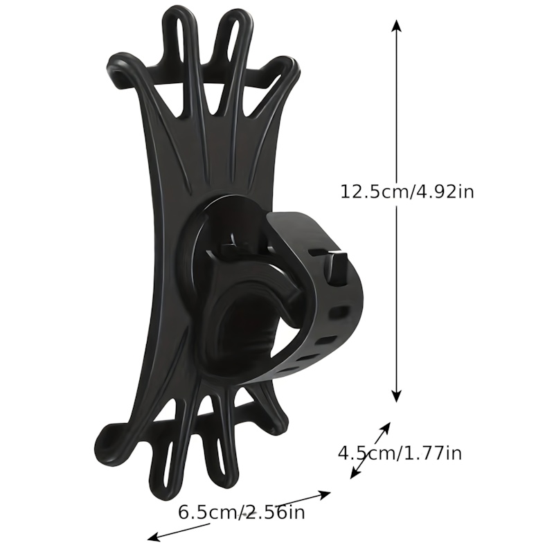 Rotating Silicone Bike Phone Holder Shockproof Universal Mount for Bicycle & Motorcycle Handlebars