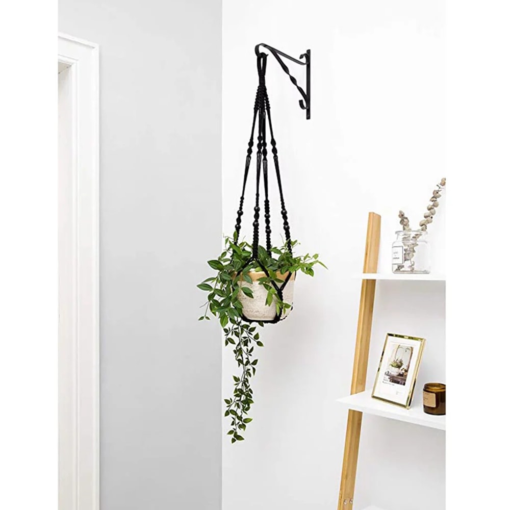 Handmade Macrame Plant Hanger With Cotton Rope Ideal For Balcony And Courtyard Decor 4