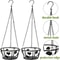 Metal Plant Hanger with Ceiling Hook Modern Hanging Basket for Indoor Outdoor Plants Home Decor