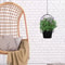 Black Hanging Planters for Indoor & Outdoor Use Flower Pot Hangers Decorative Planter Set