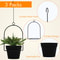 Black Hanging Planters for Indoor & Outdoor Use Flower Pot Hangers Decorative Planter Set