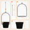 Black Hanging Planters for Indoor & Outdoor Use Flower Pot Hangers Decorative Planter Set