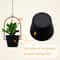 Black Hanging Planters for Indoor & Outdoor Use Flower Pot Hangers Decorative Planter Set