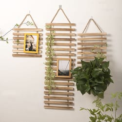 solid wood wall mounted flower rack stylish balcony & living room potted plant shelf for home decor