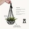 Bohemian Macrame Plant Hanger Black White Hanging Holder For Indoor And Outdoor Garden Decor 2