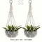 Bohemian Macrame Plant Hanger Black White Hanging Holder For Indoor And Outdoor Garden Decor 4