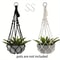 Bohemian Macrame Plant Hanger Black White Hanging Holder For Indoor And Outdoor Garden Decor 6