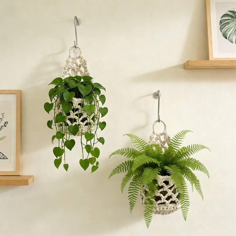 Boho Macrame Plant Hanger Cotton Hanging Planter For Indoor Flower Pots 1