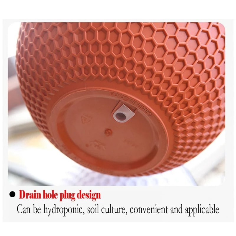 Self Watering Outdoor Hydroponic Flower Pot Durable Plastic Imitation Weaving Design For Garden Dec 4