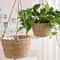 Garden Hanging Macrame Plant Holder Jute Rope Woven Storage Basket For Indoor And Outdoor Flower Po 0