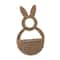Handwoven Bunny Basket For Easter Door Hanger Flower Pot Holder Charming Festival Decor 4